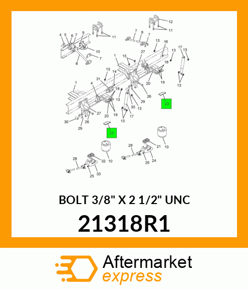 BOLT 3/8" X 2 1/2" UNC 21318R1