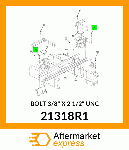 BOLT 3/8" X 2 1/2" UNC 21318R1