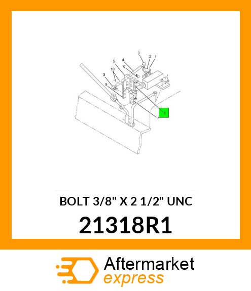 BOLT 3/8" X 2 1/2" UNC 21318R1