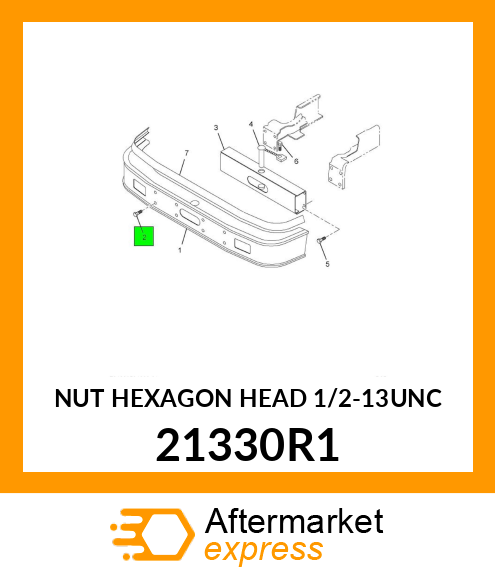 NUT HEXAGON HEAD 1/2-13UNC 21330R1