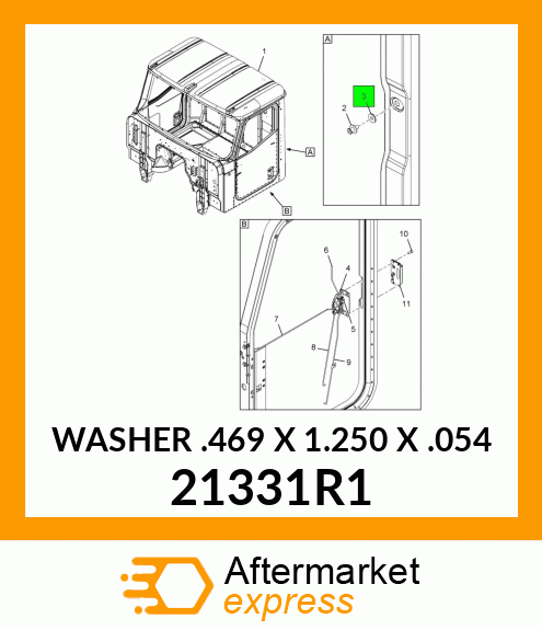 WASHER .469 X 1.250 X .054 21331R1