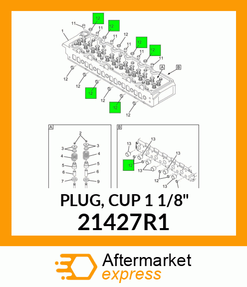 PLUG, CUP 1 1/8" 21427R1