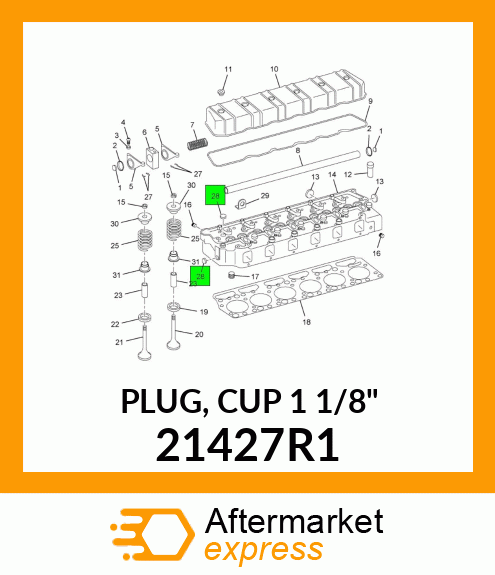 PLUG, CUP 1 1/8" 21427R1