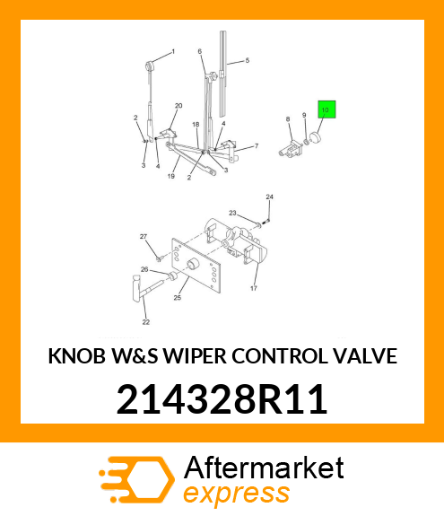 KNOB W&S WIPER CONTROL VALVE 214328R11