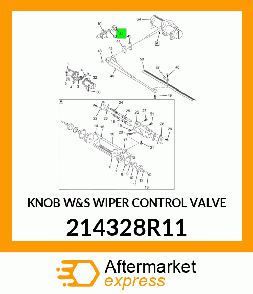 KNOB W&S WIPER CONTROL VALVE 214328R11