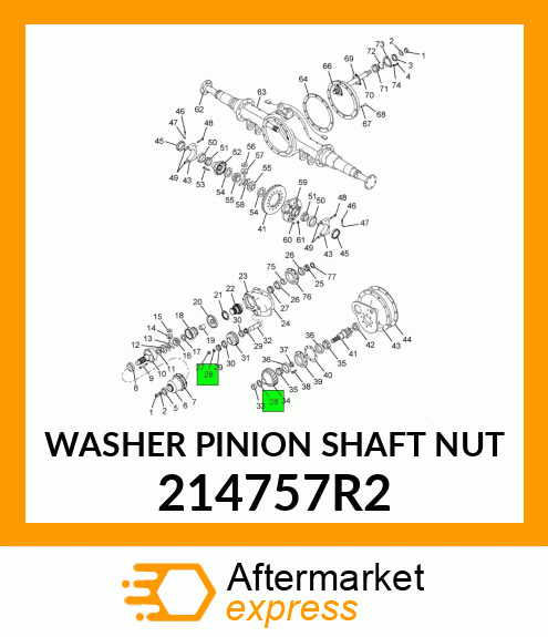WASHER PINION SHAFT NUT 214757R2
