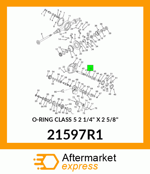 O-RING CLASS 5 2 1/4" X 2 5/8" 21597R1