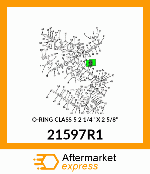 O-RING CLASS 5 2 1/4" X 2 5/8" 21597R1