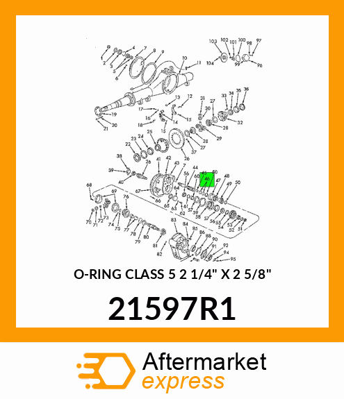 O-RING CLASS 5 2 1/4" X 2 5/8" 21597R1