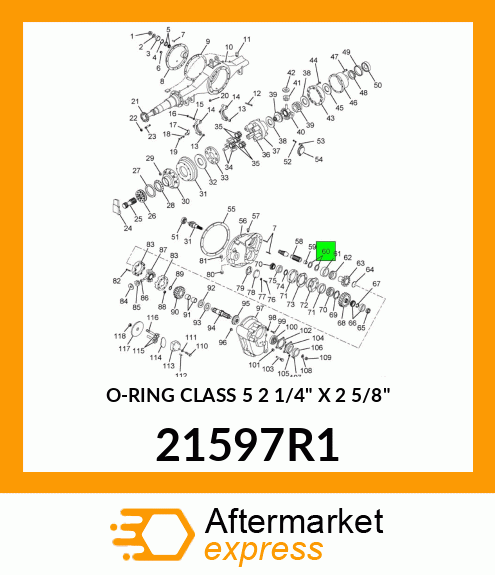 O-RING CLASS 5 2 1/4" X 2 5/8" 21597R1