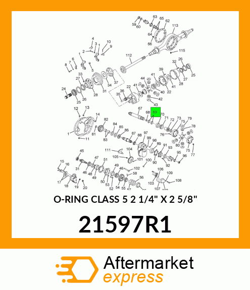 O-RING CLASS 5 2 1/4" X 2 5/8" 21597R1