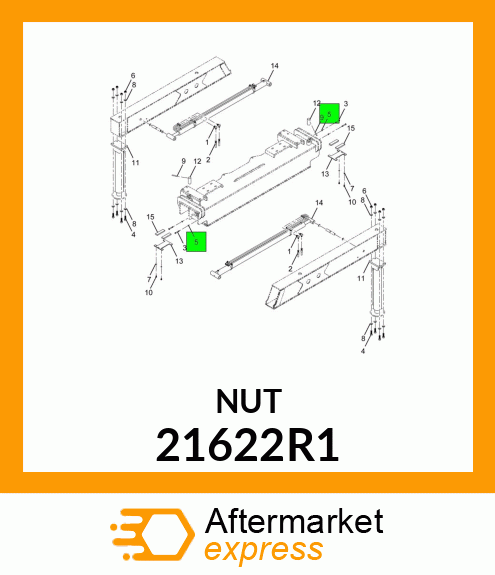 NUT, HEXAGON LOCK 3/8" UNC 21622R1