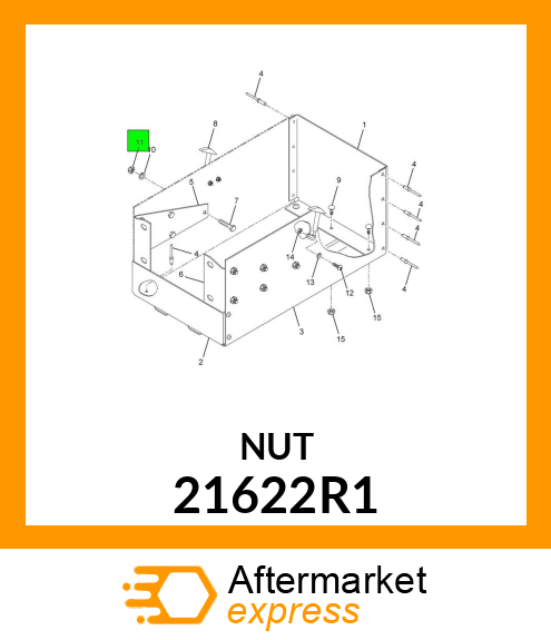 NUT, HEXAGON LOCK 3/8" UNC 21622R1