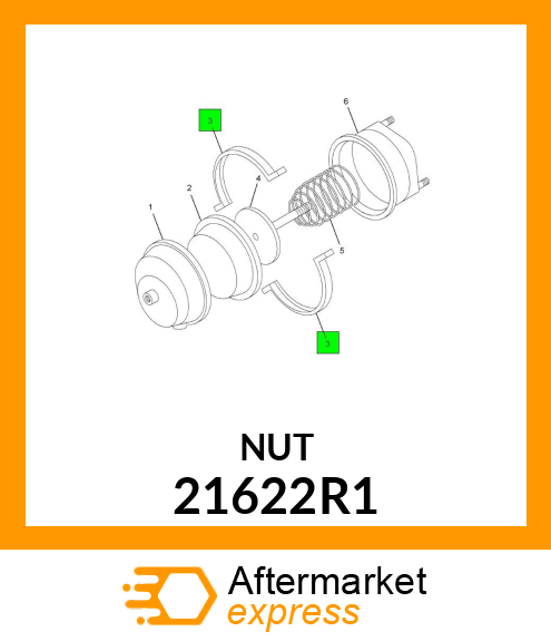 NUT, HEXAGON LOCK 3/8" UNC 21622R1