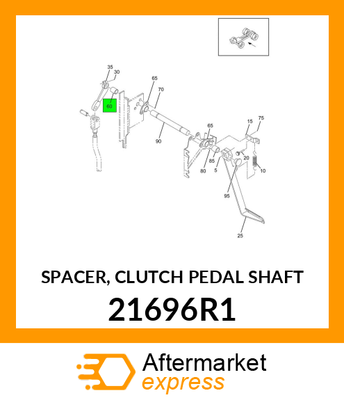 SPACER, CLUTCH PEDAL SHAFT 21696R1