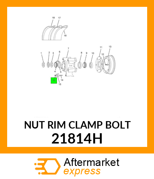NUT RIM CLAMP BOLT 21814H