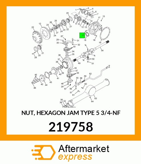 NUT, HEXAGON JAM TYPE 5 3/4"-NF 219758
