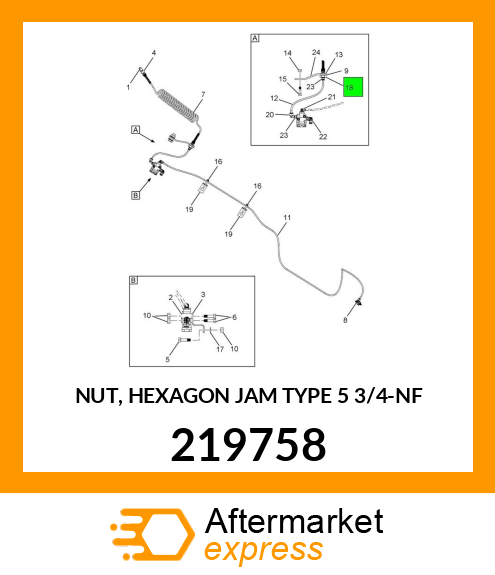 NUT, HEXAGON JAM TYPE 5 3/4"-NF 219758