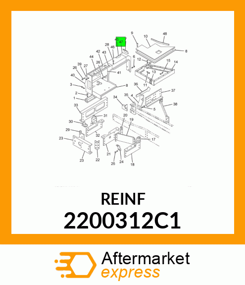 REINFORCEMENT, DASH PANEL 2200312C1