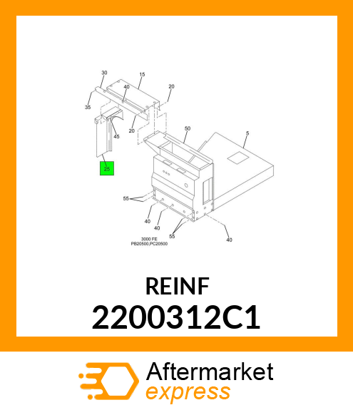 REINFORCEMENT, DASH PANEL 2200312C1