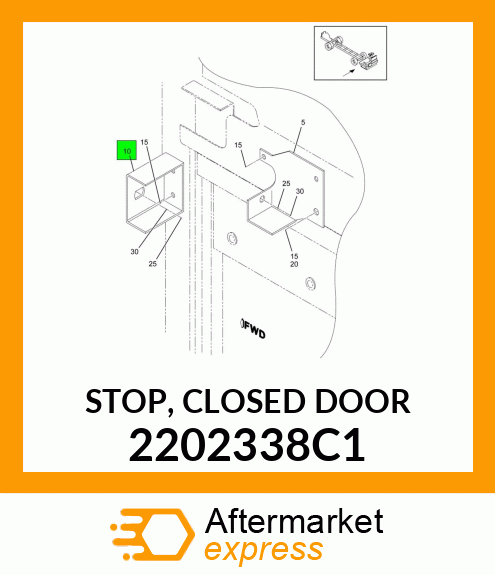 STOP, CLOSED DOOR 2202338C1