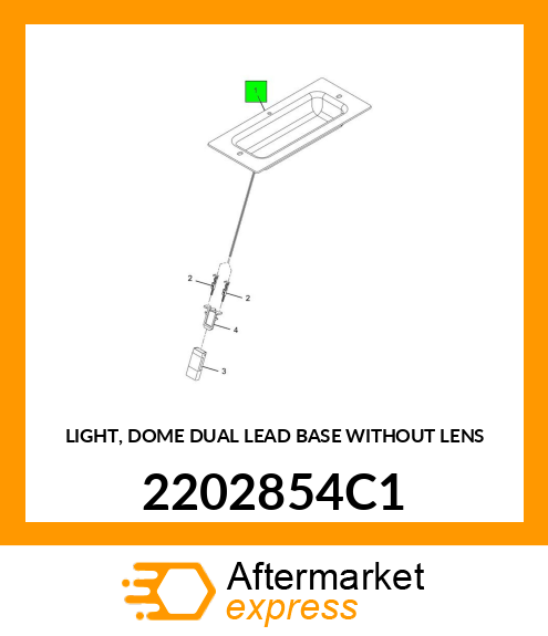 LIGHT, DOME DUAL LEAD BASE WITHOUT LENS 2202854C1