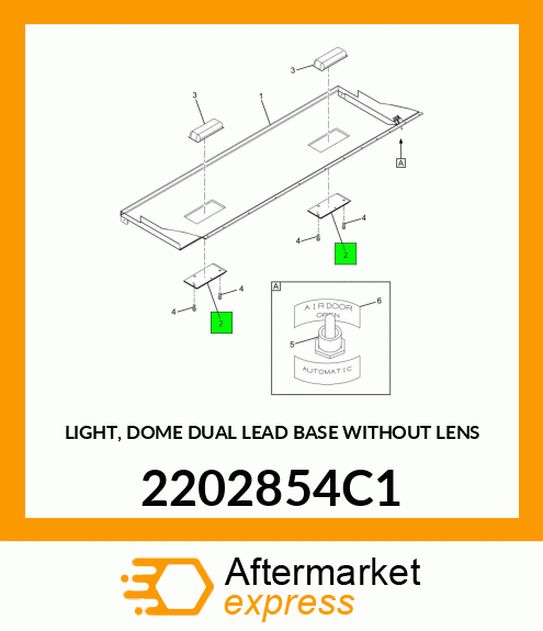 LIGHT, DOME DUAL LEAD BASE WITHOUT LENS 2202854C1