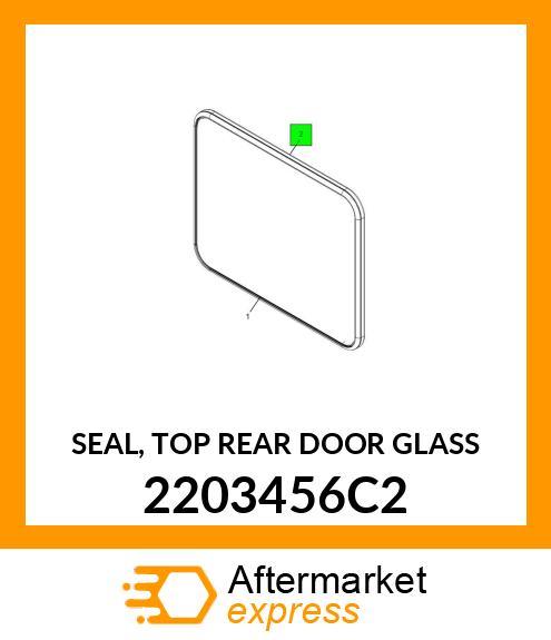 SEAL, TOP REAR DOOR GLASS 2203456C2