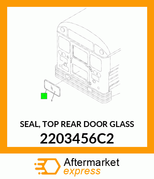 SEAL, TOP REAR DOOR GLASS 2203456C2