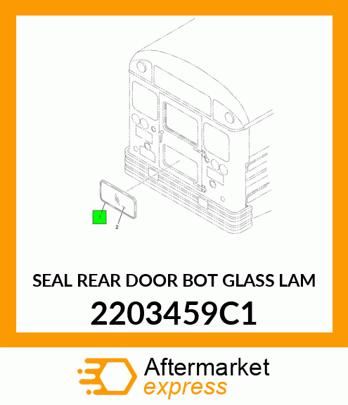 SEAL REAR DOOR BOT GLASS LAM 2203459C1