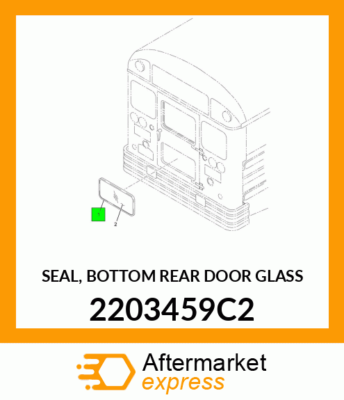 SEAL, BOTTOM REAR DOOR GLASS 2203459C2