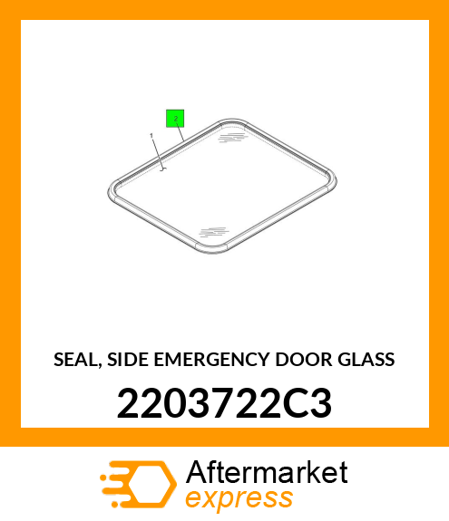 SEAL, SIDE EMERGENCY DOOR GLASS 2203722C3