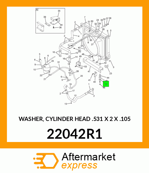 WASHER, CYLINDER HEAD .531" X 2" X .105" 22042R1