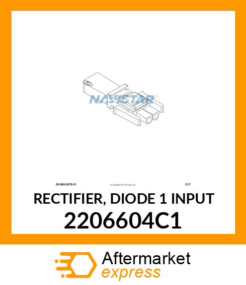 RECTIFIER, DIODE 1 INPUT 2206604C1