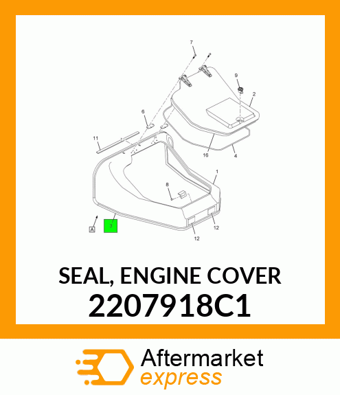SEAL, ENGINE COVER 2207918C1