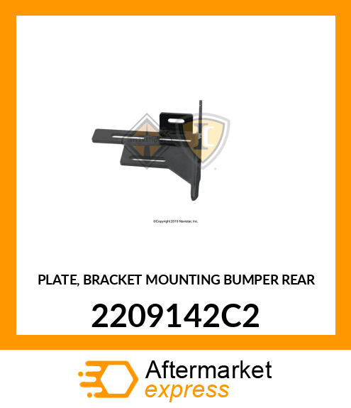 PLATE, BRACKET MOUNTING BUMPER REAR 2209142C2