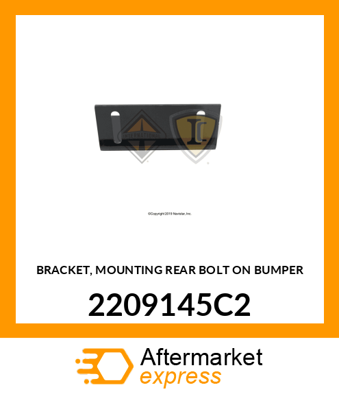 BRACKET, MOUNTING REAR BOLT ON BUMPER 2209145C2