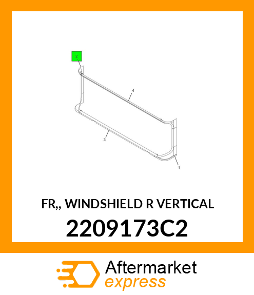 FR,, WINDSHIELD R VERTICAL 2209173C2