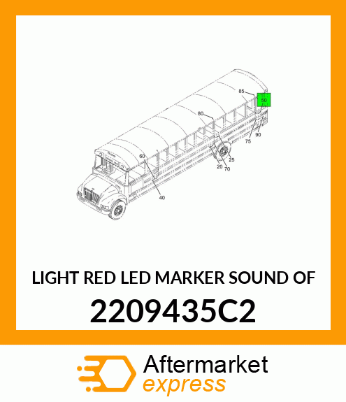 LIGHT RED LED MARKER SOUND OF 2209435C2