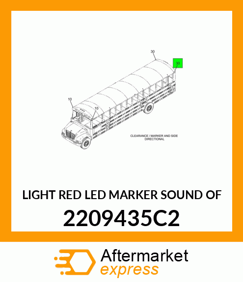 LIGHT RED LED MARKER SOUND OF 2209435C2