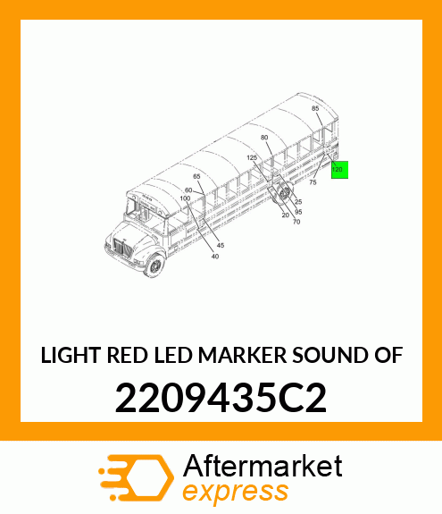 LIGHT RED LED MARKER SOUND OF 2209435C2