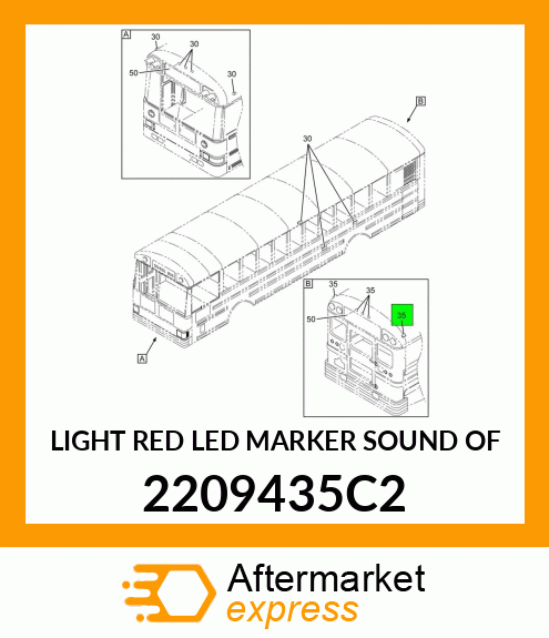 LIGHT RED LED MARKER SOUND OF 2209435C2