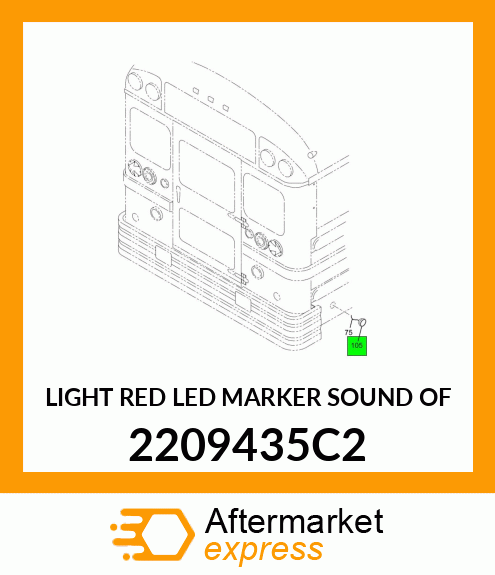 LIGHT RED LED MARKER SOUND OF 2209435C2