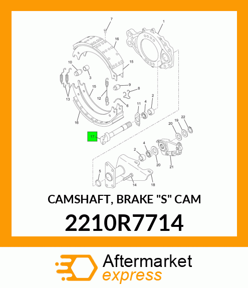 CAMSHAFT, BRAKE "S" CAM 2210R7714