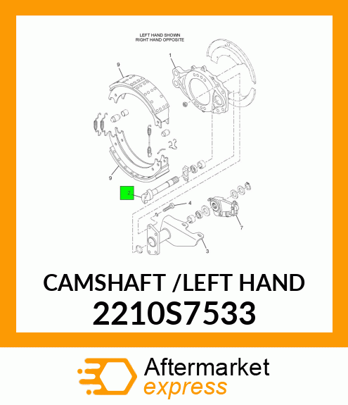 CAMSHAFT /LEFT HAND 2210S7533