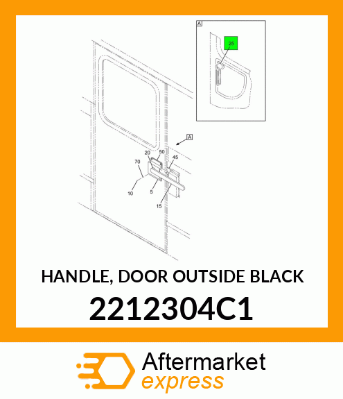 HANDLE, DOOR OUTSIDE BLACK 2212304C1