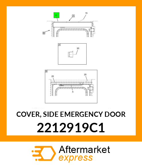 COVER, SIDE EMERGENCY DOOR 2212919C1