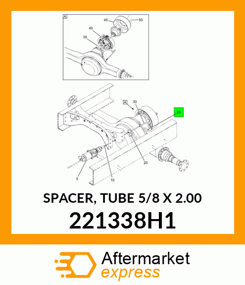 SPACER, TUBE 5/8" X 2.00" 221338H1