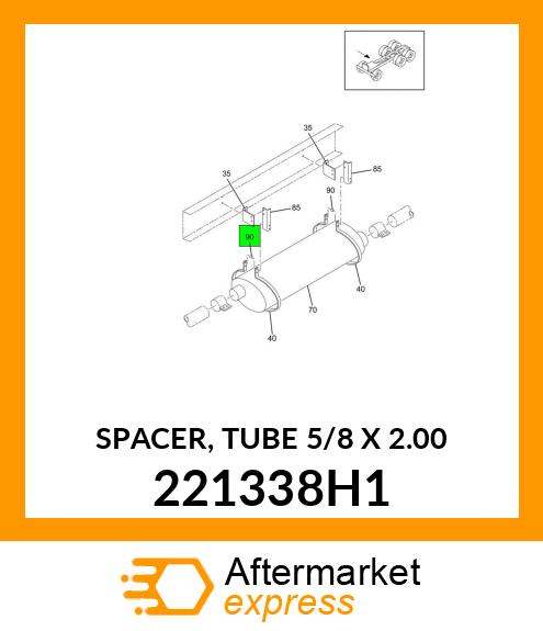 SPACER, TUBE 5/8" X 2.00" 221338H1