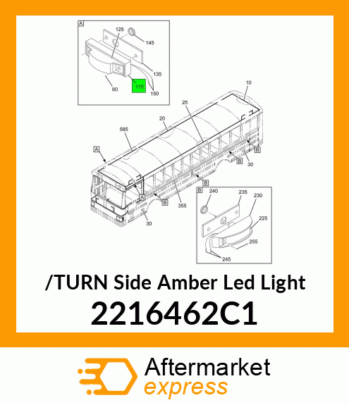 /TURN Side Amber Led Light 2216462C1